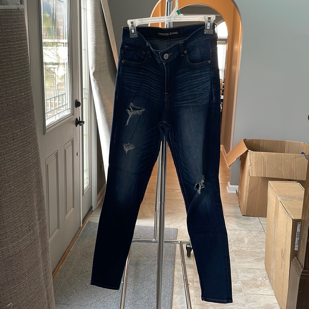 Express high rise skinny jeans